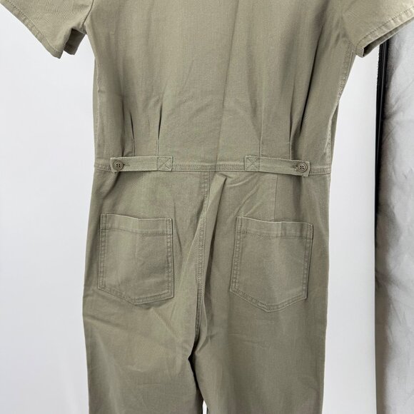 Z Supply Womens Sage Green Stretch Twill Jumpsuit Size S With Tags - Picture 8 of 9